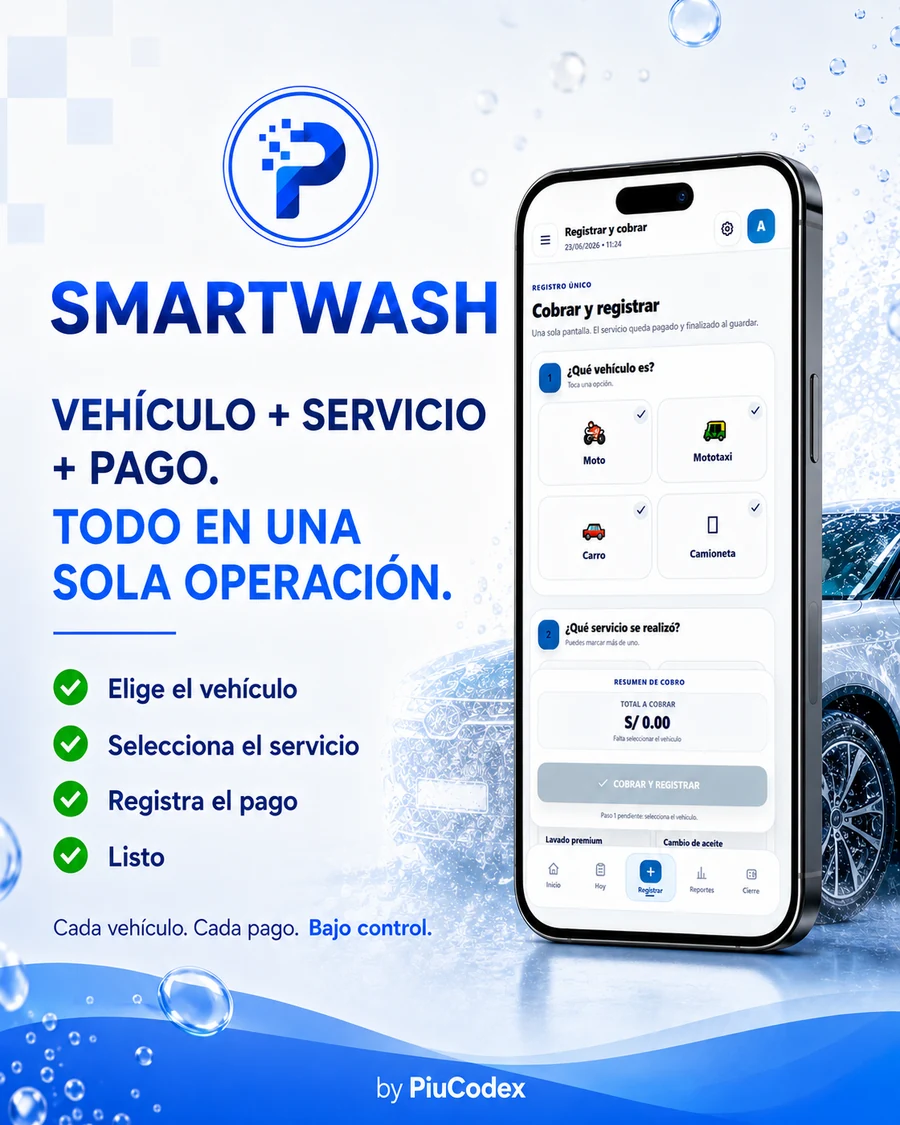 SmartWash reportes y metas